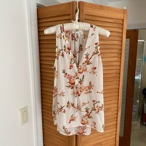 Joie Aruna floral silk sleeveless top